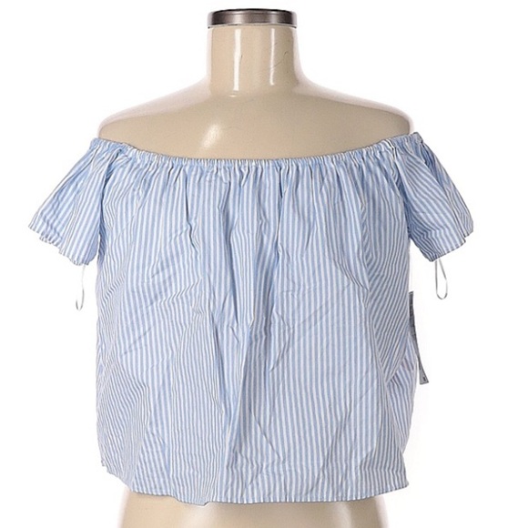 NWT ZARA Striped Off Shoulder Top - Picture 5 of 10
